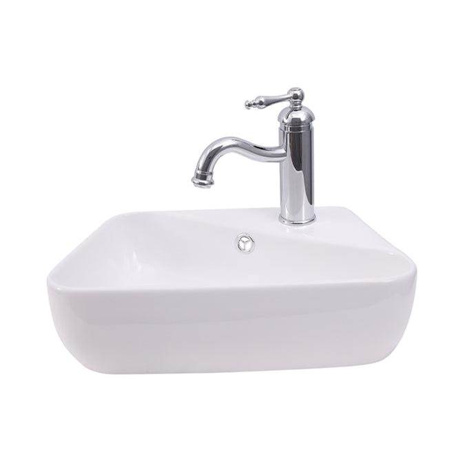 Barclay Nikki 17'' Wall Hung Basin withOverflow, White