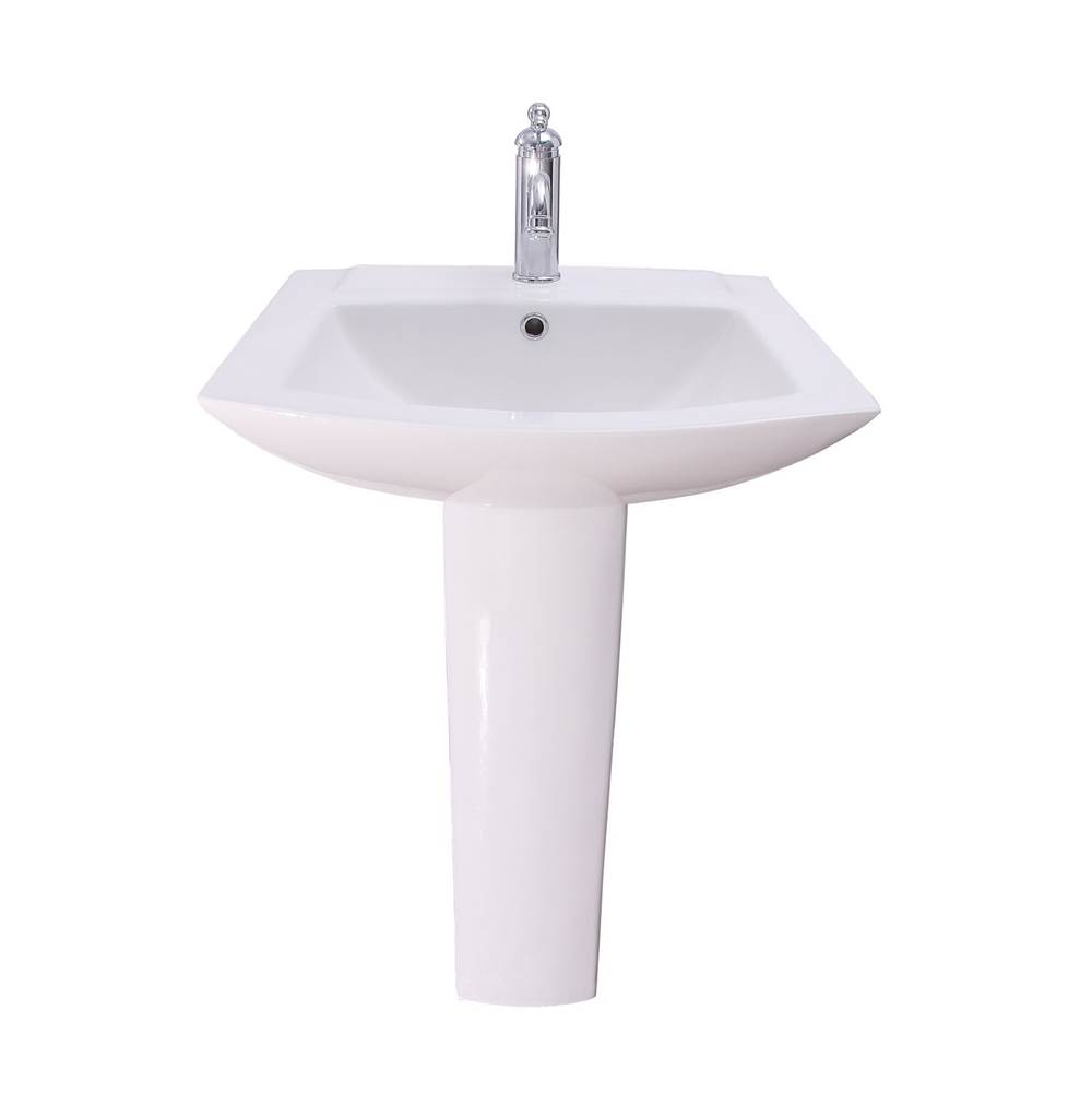 Barclay Burke  Basin Only with 1 Hole,Overflow, White