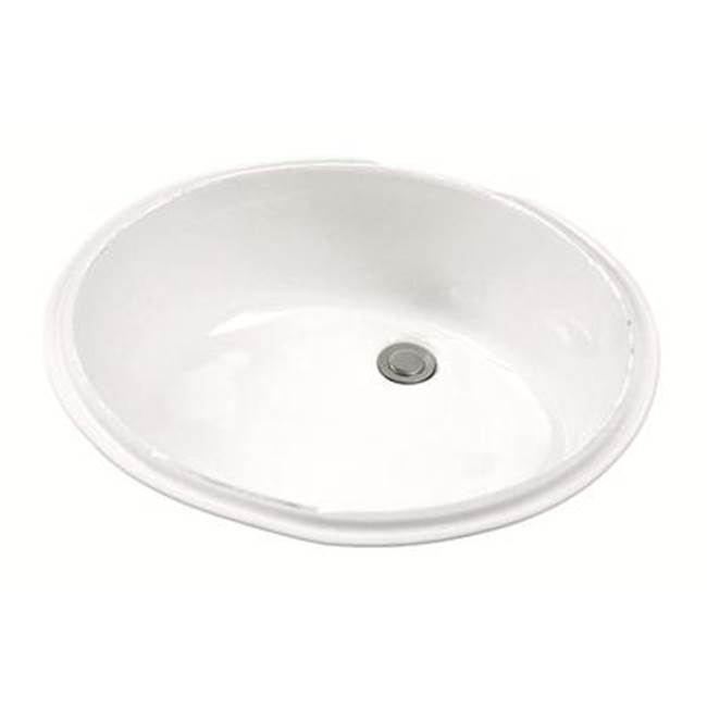 Gerber Plumbing Luxoval Petite Undercounter Lav with Front Overflow 18.25''X15'' White