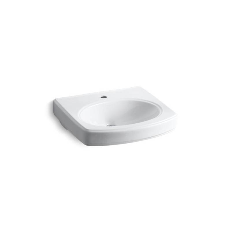 Kohler Pinoir® Bathroom sink basin with single faucet hole