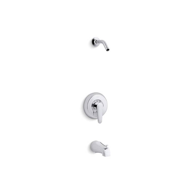 Kohler July™ Rite-Temp® bath and shower valve trim with lever handle and slip fit spout, less showerhead