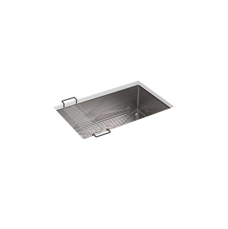 Kohler Strive® 29'' x 18-5/16'' x 9-5/16'' Undermount single-bowl medium kitchen sink with rack