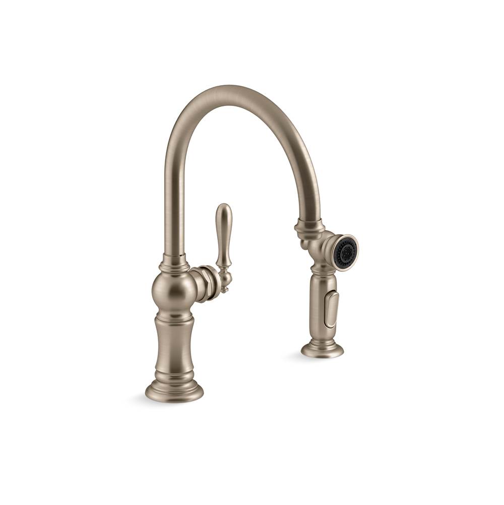 Kohler Artifacts Single-Handle Kitchen Sink Faucet With Two-Function Sprayhead