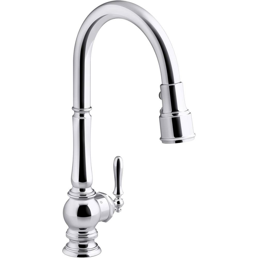 Kohler Artifacts® kitchen sink faucet with KOHLER® Konnect™ and voice-activated technology