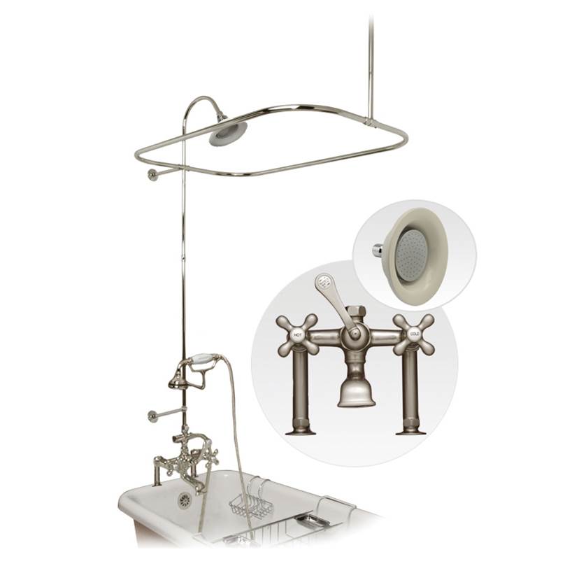 Maidstone Deck Mount Shower Kit with Classic Spout Faucet Rim Mount Shower Enclosure
