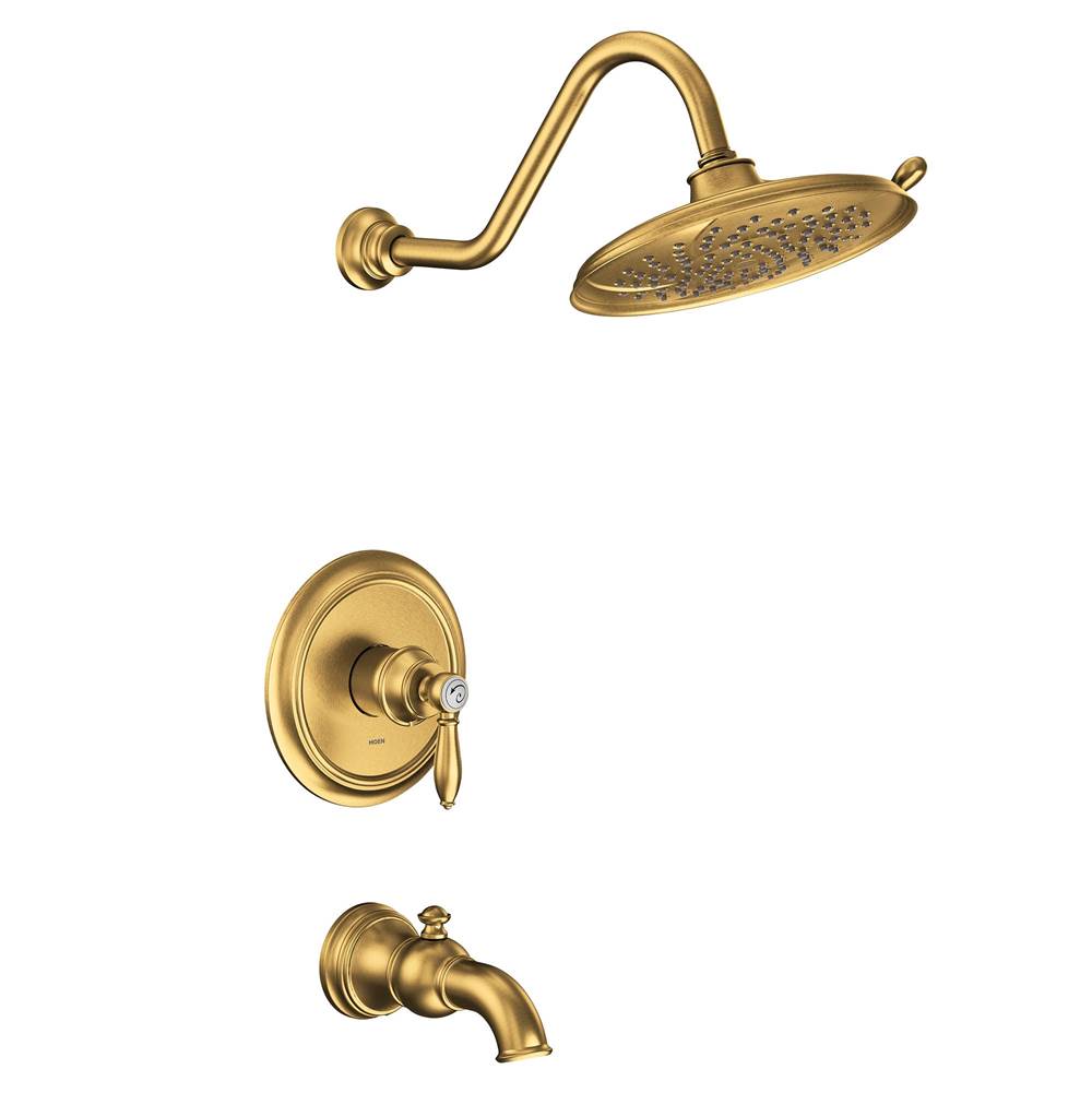 Moen Weymouth M-CORE 2-Series Eco Performance 1-Handle Tub and Shower Trim Kit in Brushed Gold (Valve Sold Separately)