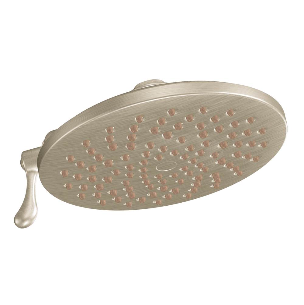 Moen Velocity 8-Inch Eco-Performance Two-Function Rainshower Showerhead with Immersion Technology at 2.0 GPM Flow Rate, Brushed Nickel