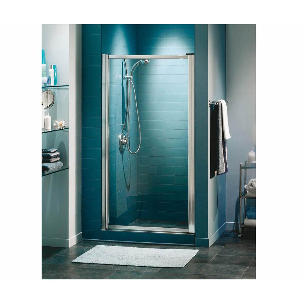 Maax Pivolok 19-20 3/4 x 64 1/2 in. Pivot Shower Door for Alcove Installation with Clear glass in Chrome