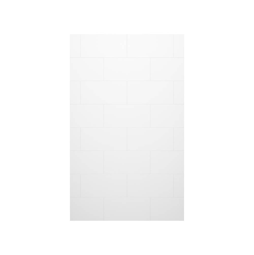 Swan TSMK-8436-1 36 x 84 Swanstone® Traditional Subway Tile Glue up Bathtub and Shower Single Wall Panel in White