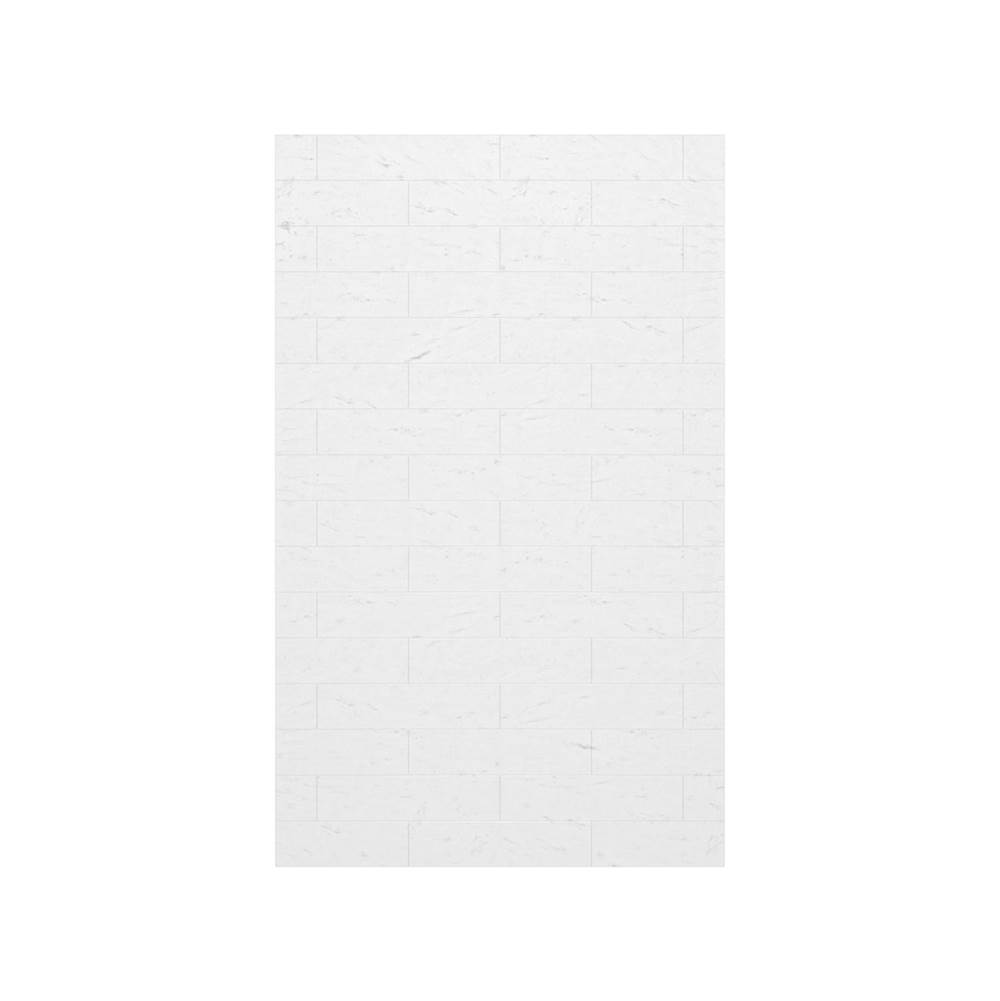 Swan MSMK-7232-1 32 x 72 Swanstone® Modern Subway Tile Glue up Bathtub and Shower Single Wall Panel in Carrara